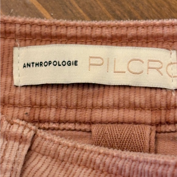 Anthropologie Pilcro Washed Pink Corduroy Pants Size 26 Straight Wide Leg Salmon - Picture 2 of 8